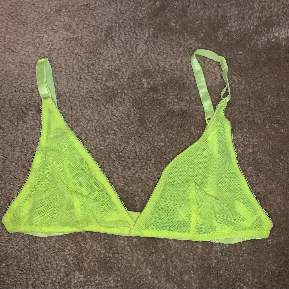 neon yellow bralette bra top